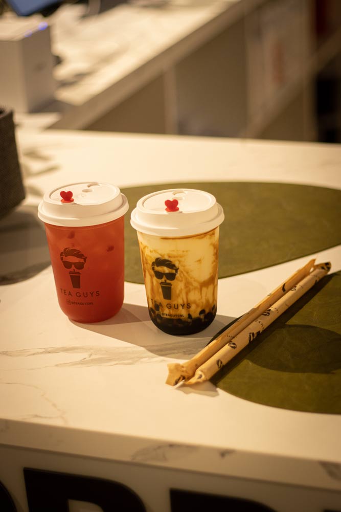 Deux commandes de bubble tea de The Tea Guys, commandées via Onesix