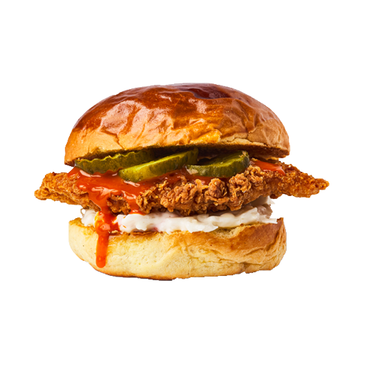 Nashville hot chicken burger image